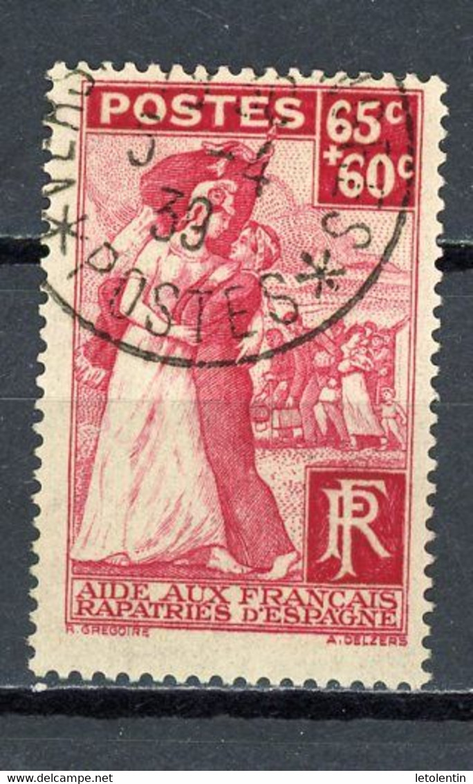 FRANCE - RAPATRIÉS D'ESPAGNE - N° Yvert 401 Obli. Ronde 1939 - Usados