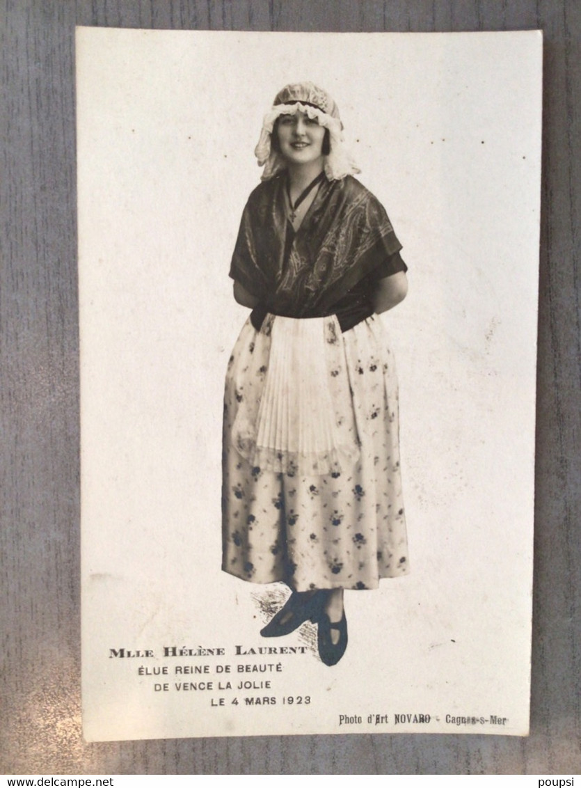 Mlle Hélène LAURENT - Élue Reine De Beauté De VENCE LA JOLIE - 4 Mars 1923 - Vence