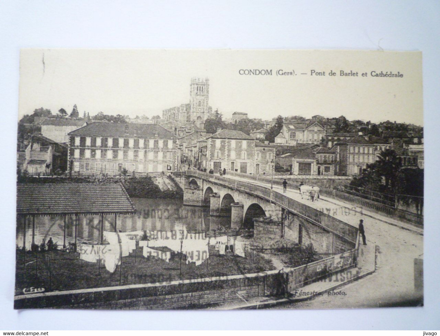 2022 - 3818  CONDOM  (Gers)  :  PONT De BARLET Et Cathédrale   1929   XXX - Condom