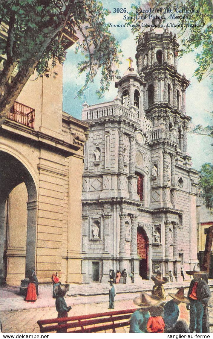 CPA MEXIQUE FACADE OF THE CATHEDRAL SAN LUIS POTOSI MEXICO - México