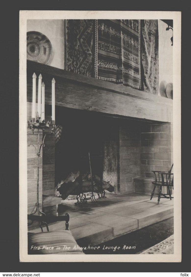 Yosemite National Park - Fire Place In The Ahwahnee Lounge - Photo Card - Yosemite