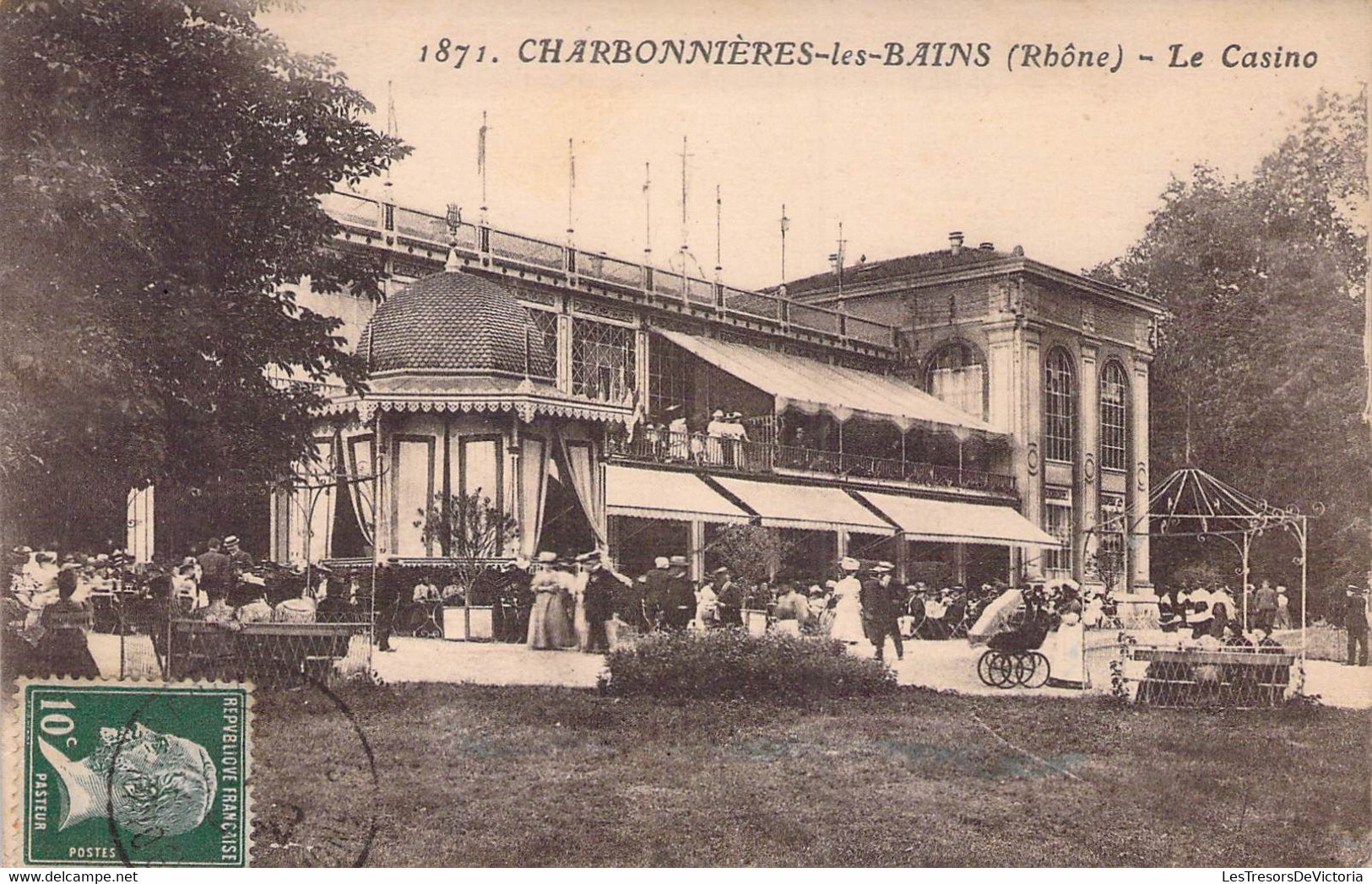 CPA - 69 - CHARBONNIERES Les BAINS - LE CASINO - Carte Animée - Charbonniere Les Bains