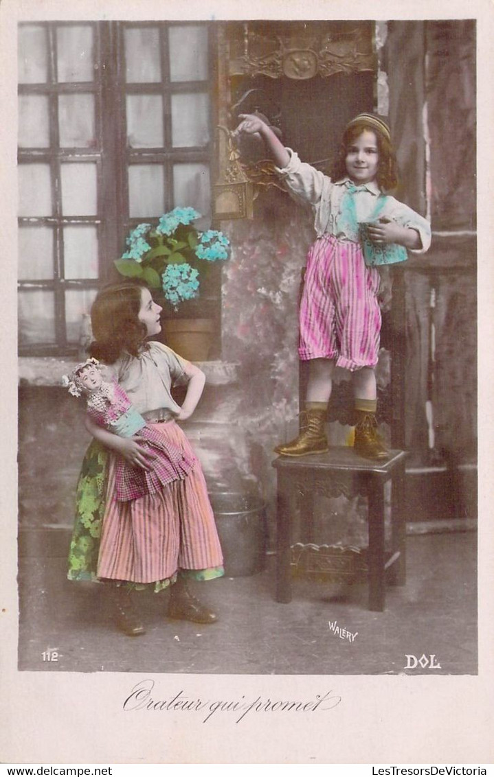 CPA - ENFANT - ORATEUR QUI PROMET - DOL - Walery - 112 - Colorisée - Cartes Humoristiques