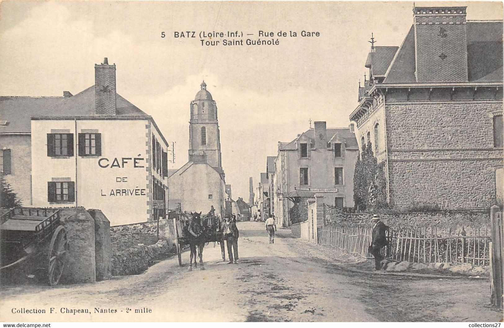 44-BATZ- RUE DE LA GARE TOUR SAINT-GUENOLE - Batz-sur-Mer (Bourg De B.)