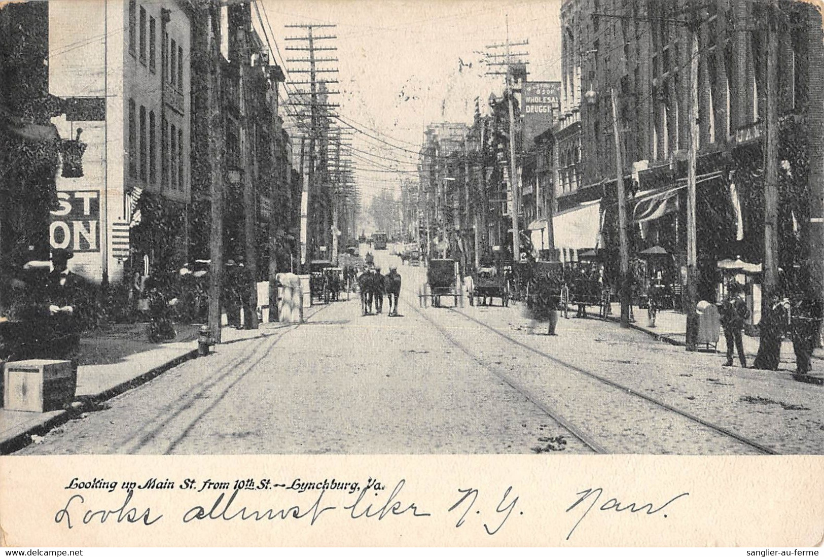 CPA ETATS UNIS LOOKING UP MAIN ST.FROM 10th St LYNCHBURG - Autres & Non Classés