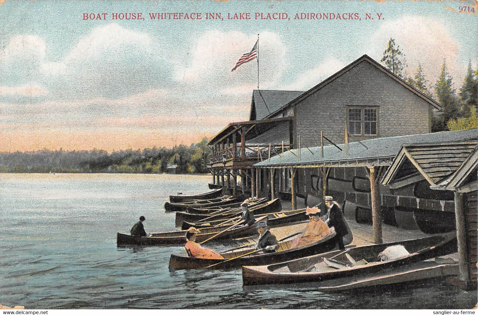 CPA ETATS UNIS BOAT HOUSE WHITEFACE INN LAKE PLACID ADIRONDACKS - Altri & Non Classificati