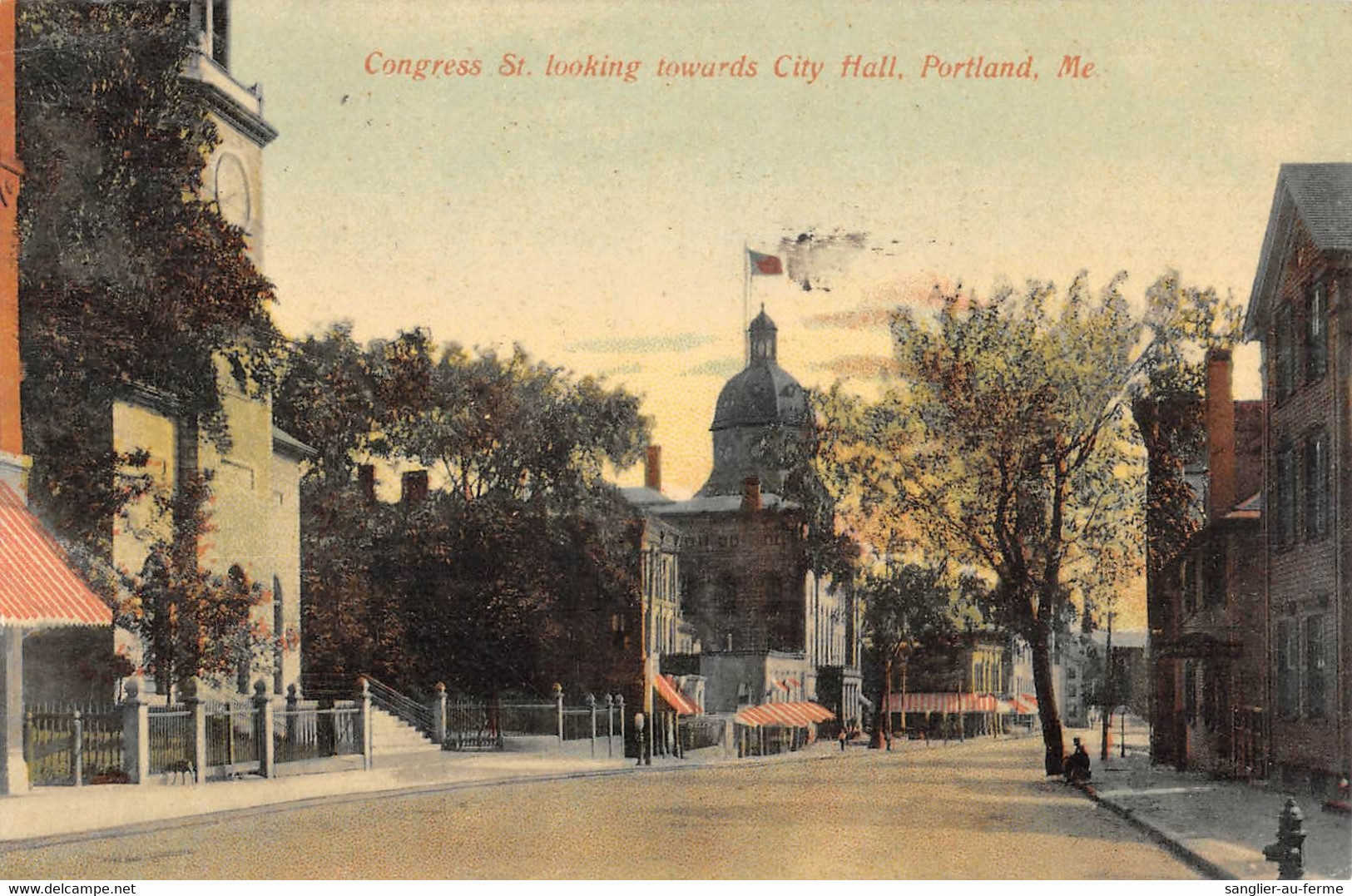 CPA ETATS UNIS CONGRESS ST.looking Towards City Hall Portland - Portland