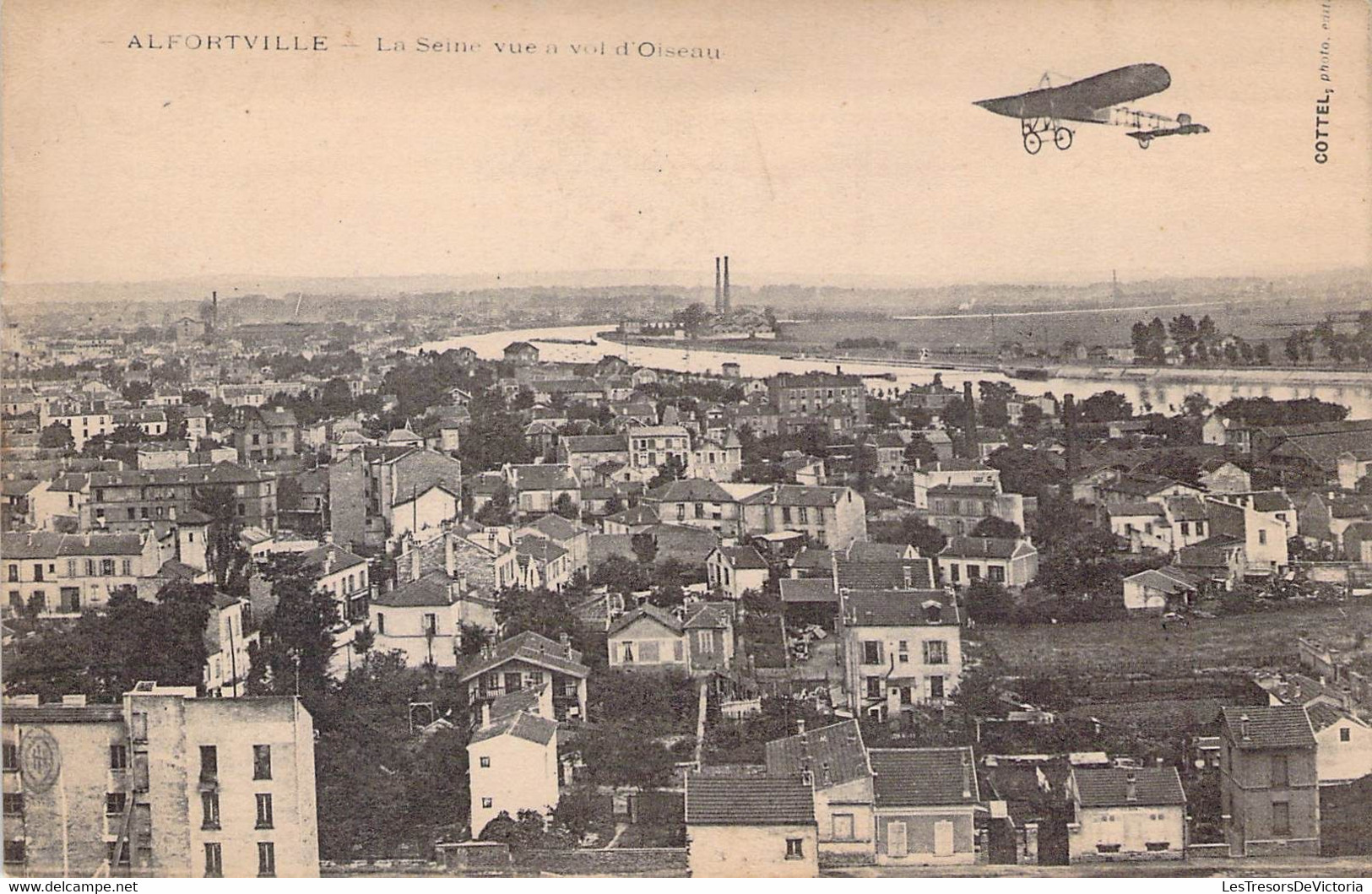 CPA - ALFORTVILLE - La Seine Vue à Vol D'Oiseau - Avion - Edition Cottel - Alfortville