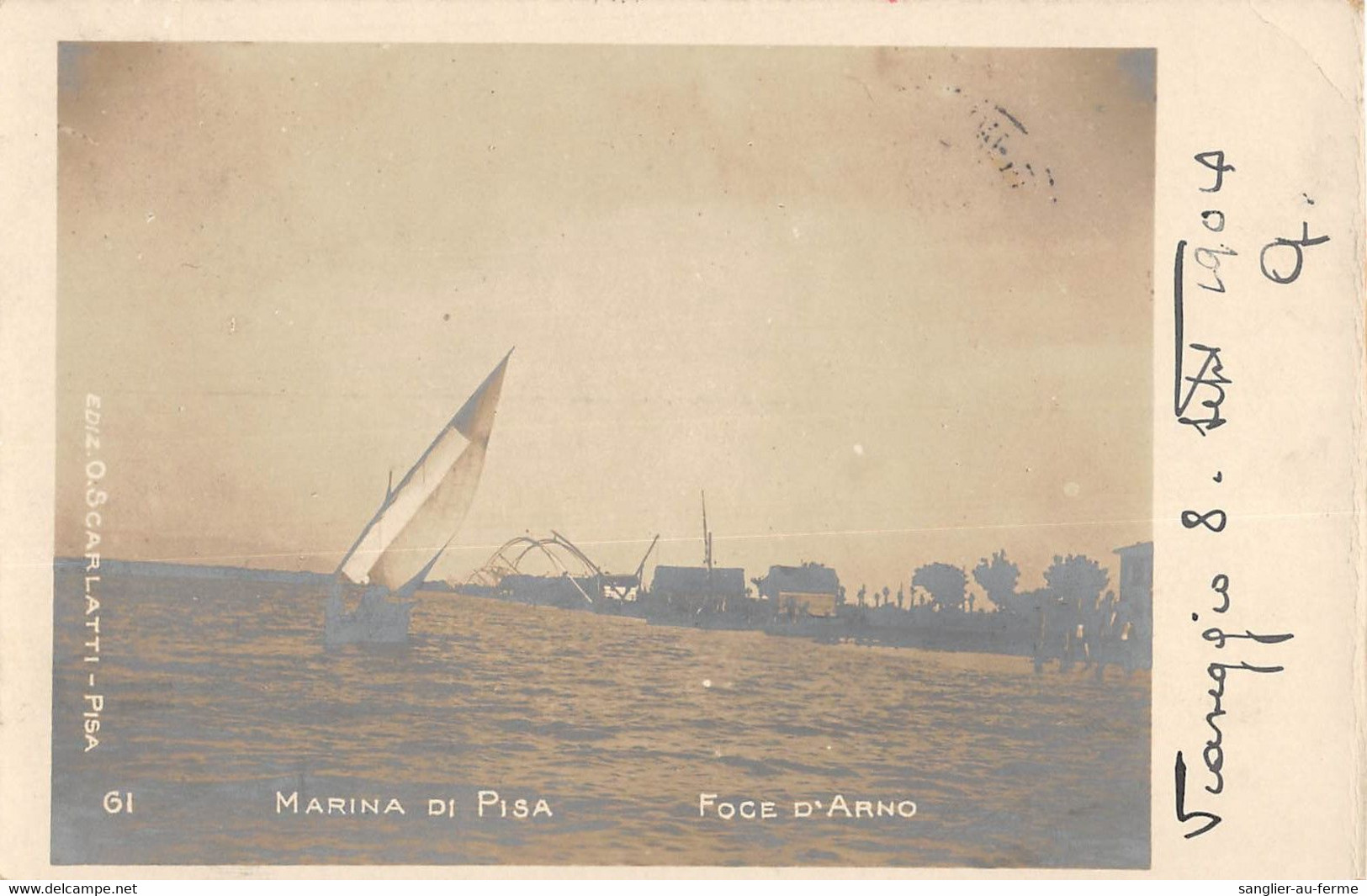 CPA ITALIE MARINA DI PISA FOCE D'ARNO (rare - Otros & Sin Clasificación