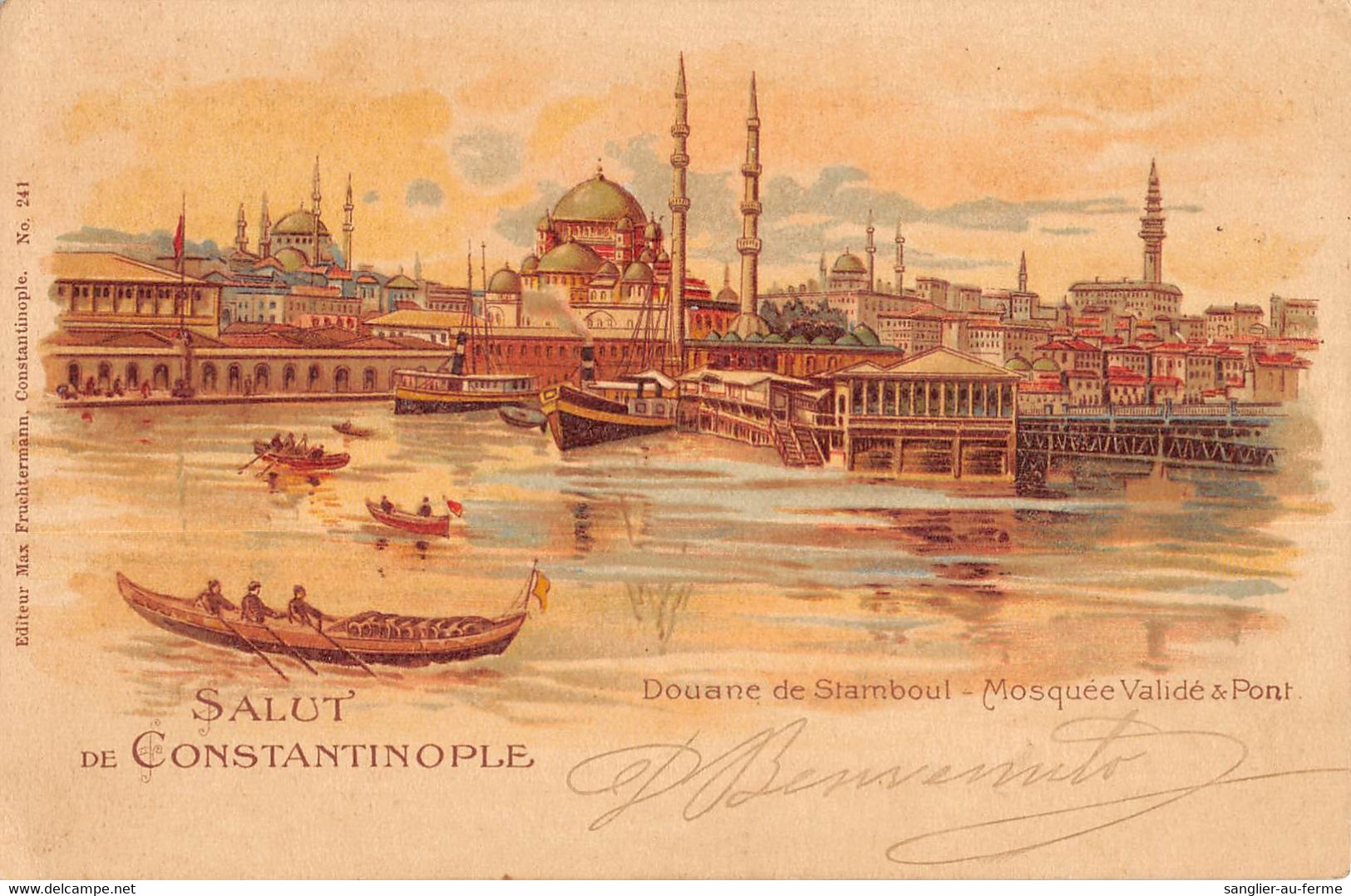 CPA TURQUIE SALUT DE CONSTANTINOPLE DOUANE DE STAMBOUL - Turquie