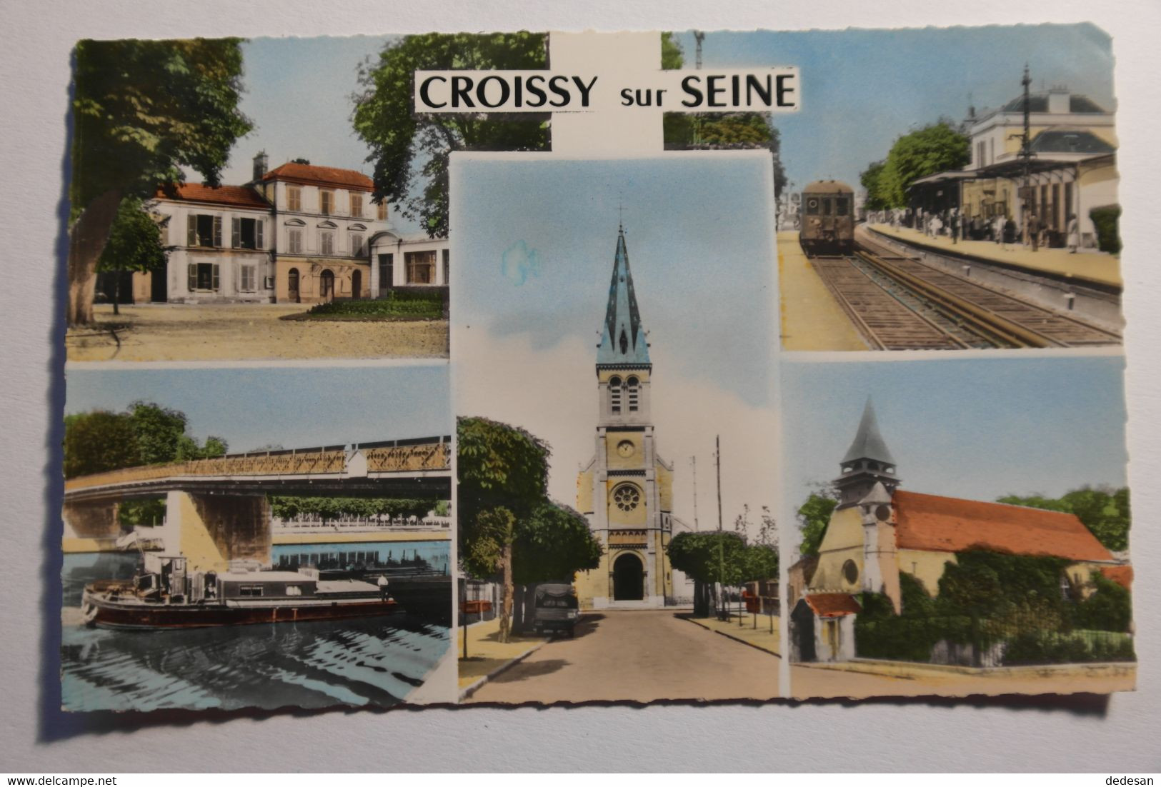 CPSM Petit Format Multivues Divers Aspects De CROISSY Sur SEINE - NOU82 - Croissy-sur-Seine