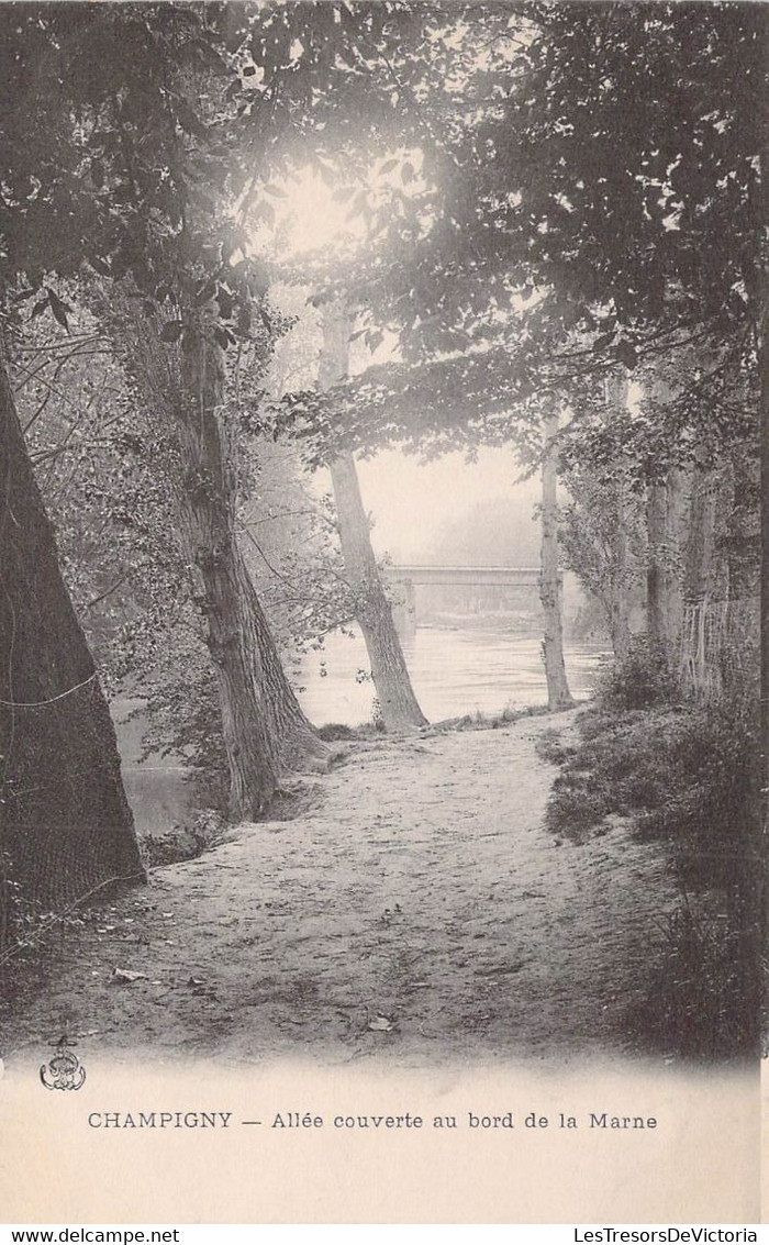 CPA - 94 - CHAMPIGNY - Allée Couverte Au Bord De La Marne - Dos Non Divisé - Champigny Sur Marne