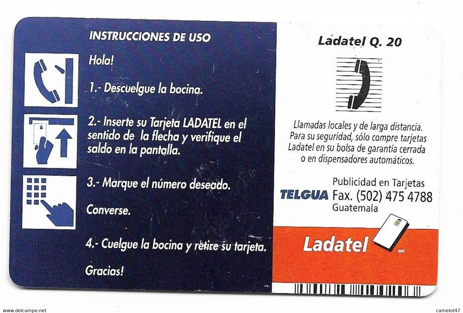 Guatemala, Ladatel, Chip Phonecard, PRINTING PROOF, NO SERIAL NUMBER, RARE # Guatemalan-18pp - Guatemala