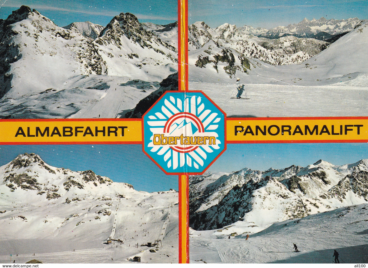 A18065 - ALMABFAHRT PANORAMALIFT OBERTAUERN SALZBURG STAMP POST CARD USED SENT TO VIENNA AUSTRIA - Obertauern
