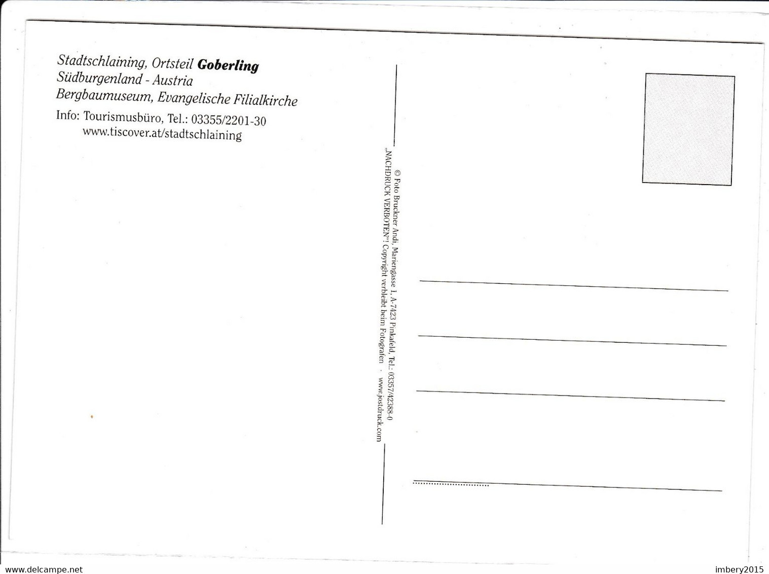 Burgenland Ak Stadtschlaining, Ortsteil GOBERLING, Südburgenland Im Bezirk Oberwart - Oberwart