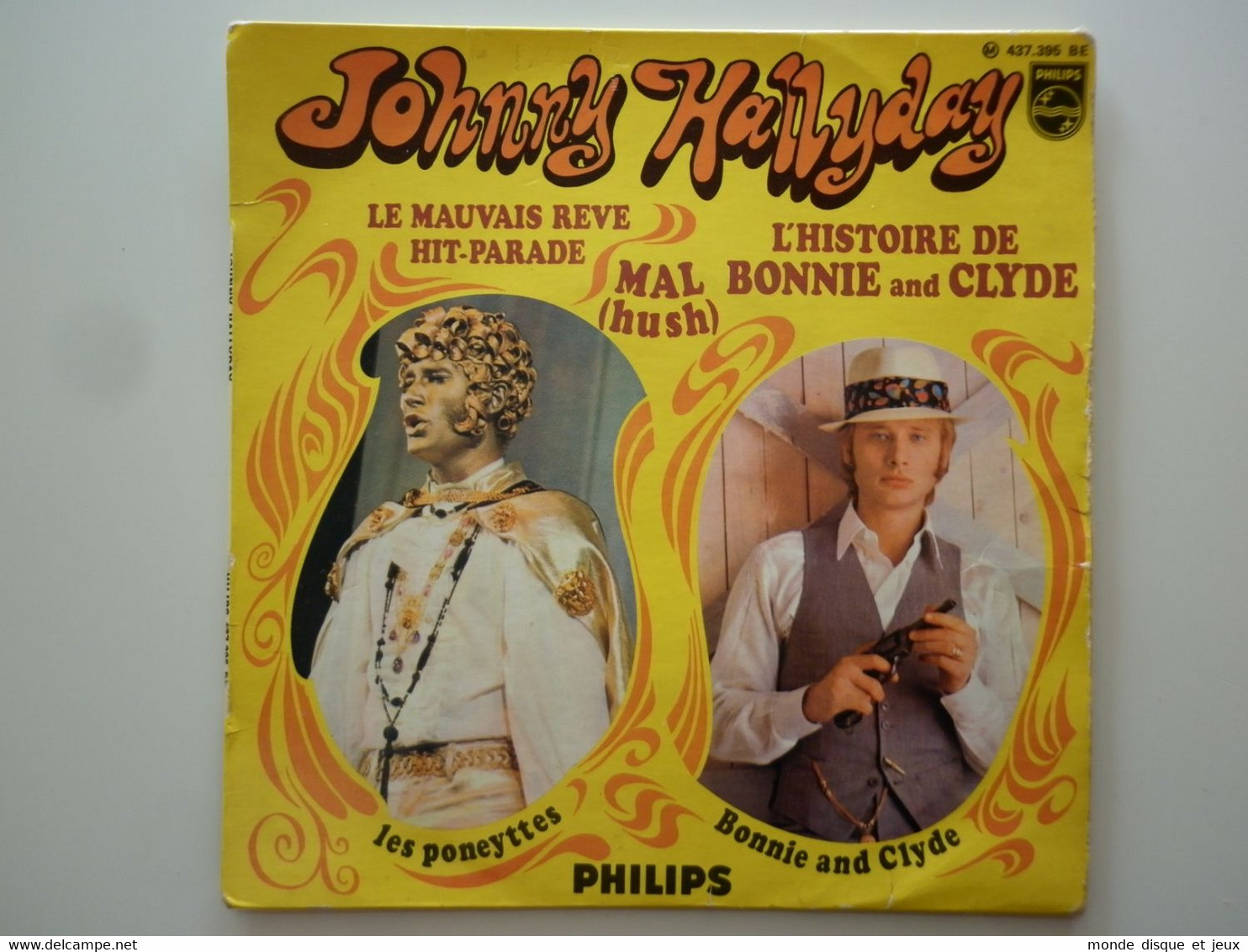 Johnny Hallyday 45Tours EP Vinyle Le Mauvais Rêve / Bonnie And Clyde - 45 T - Maxi-Single