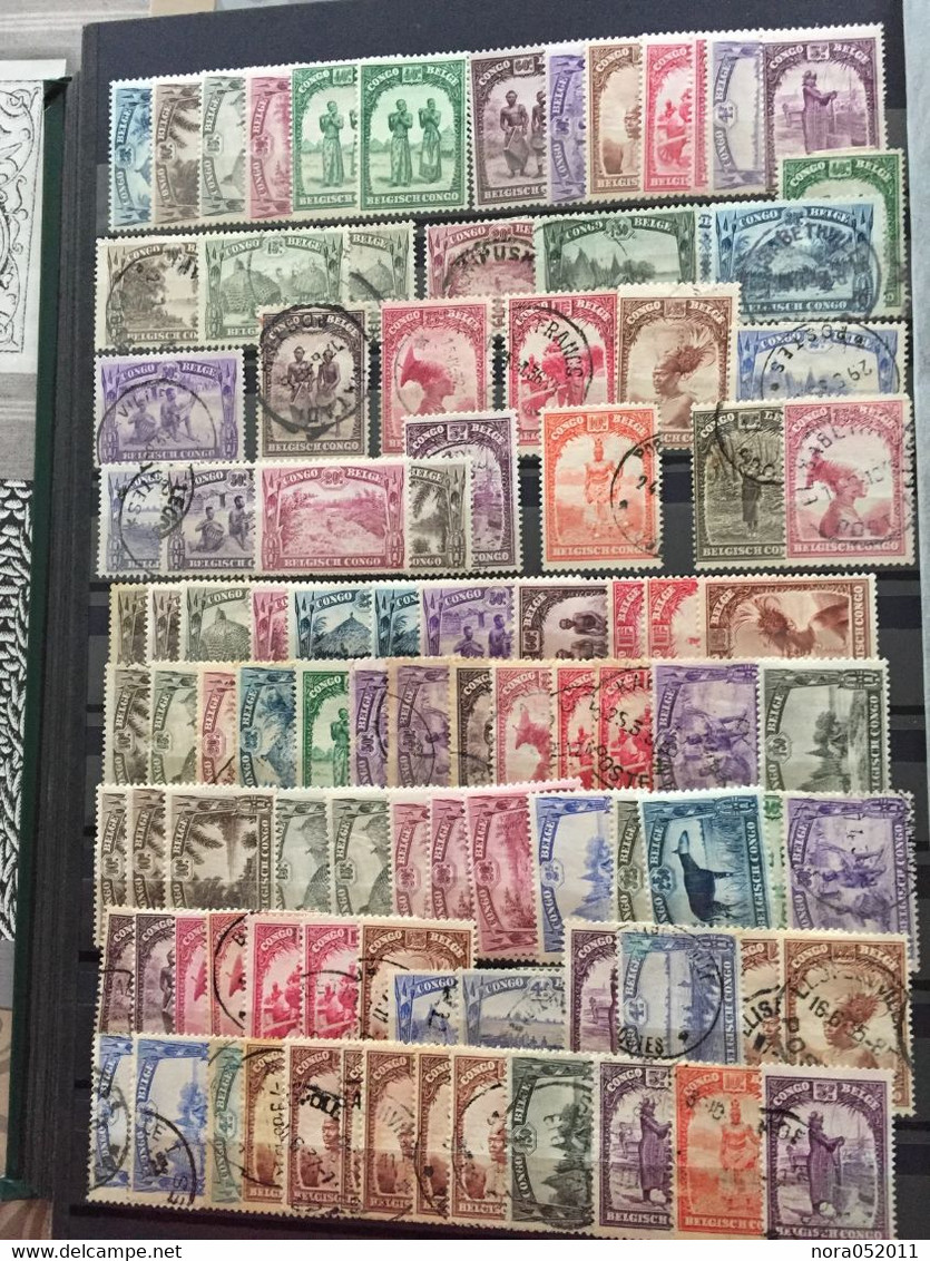 Album de timbres Colonie Belge, Congo etc... Neuf**/* et oblitéré voir détail