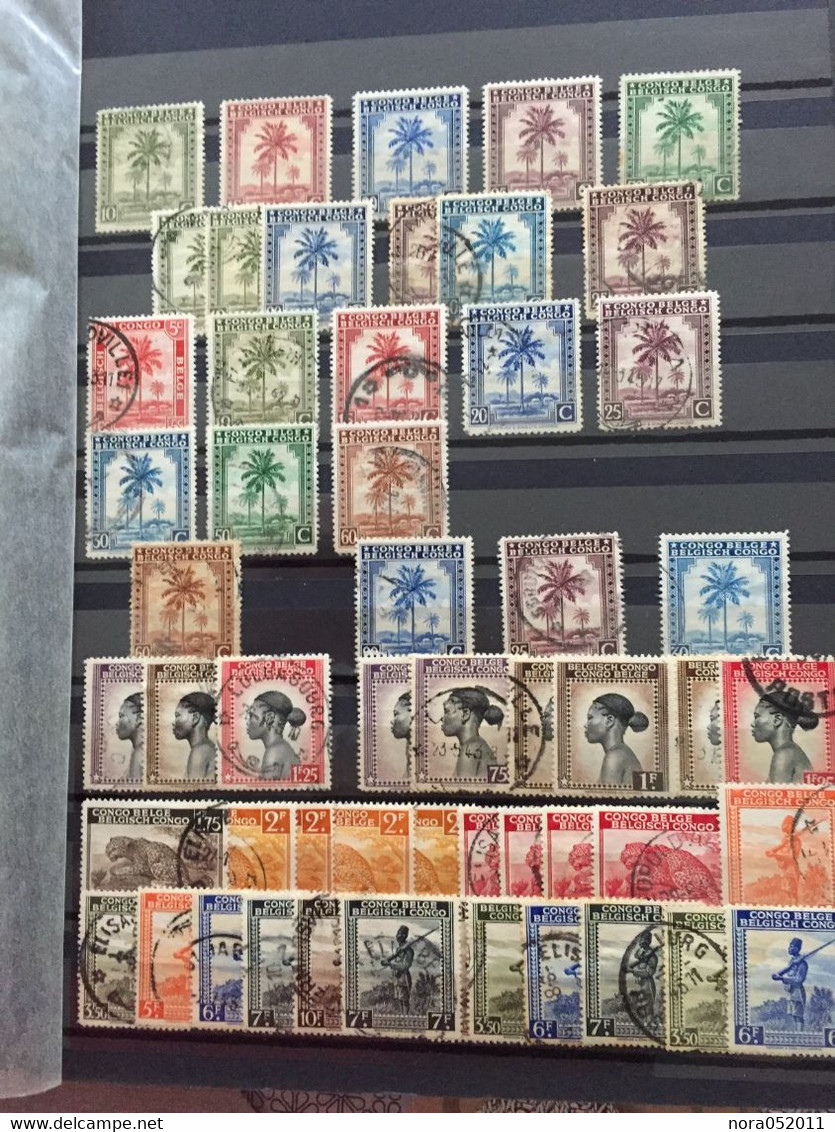 Album de timbres Colonie Belge, Congo etc... Neuf**/* et oblitéré voir détail