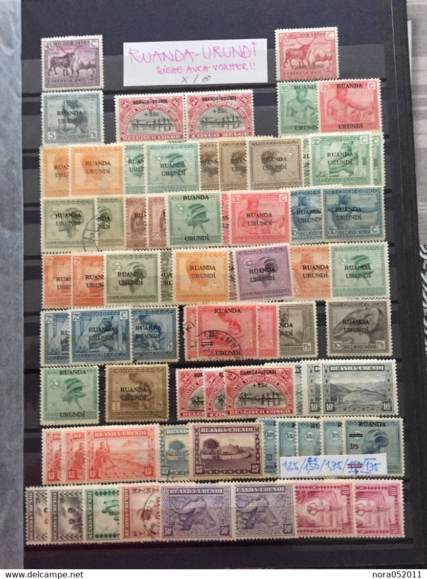 Album de timbres Colonie Belge, Congo etc... Neuf**/* et oblitéré voir détail