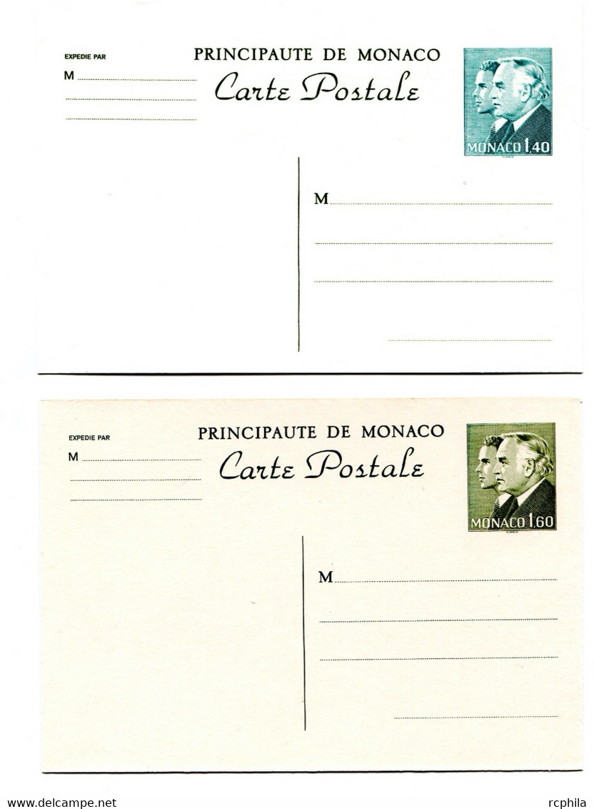 RC 23666 MONACO LOT DE 2 ENTIERS POSTAUX NEUF ** MNH TB - Postal Stationery