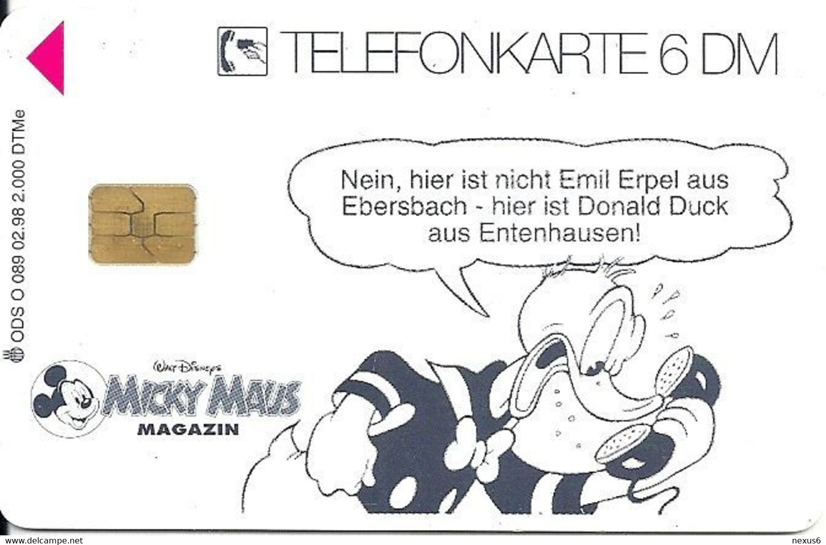 Germany - Disney Micky Maus Magazin, Donald & Micky Maus - O 0089 - 02.1998, 6DM, 2.000ex, Used - O-Series : Customers Sets