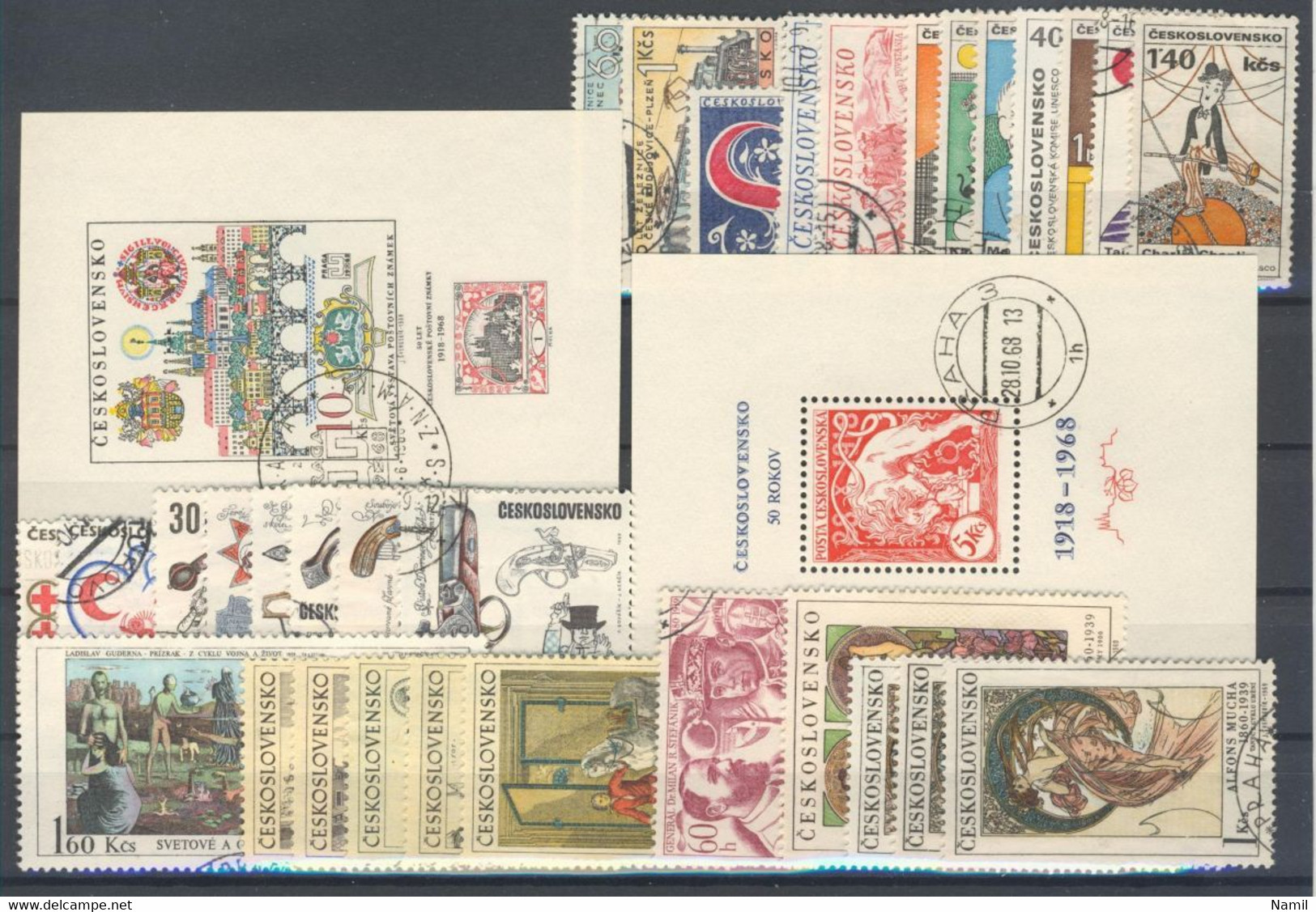 Tchécoslovaquie Lot Avec Timbres Obliteré - Collezioni & Lotti