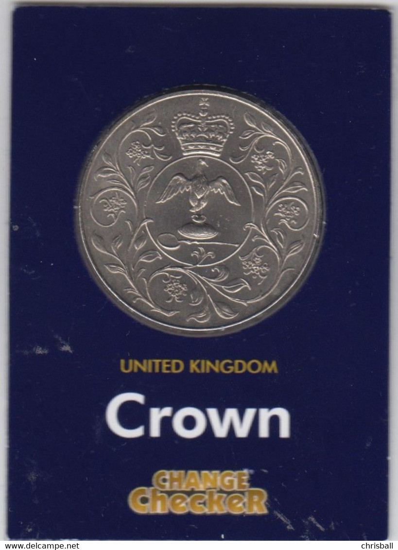 Great Britain UK Crown Coin 1977  Large Format) Circulated In CC Card - 25 New Pence