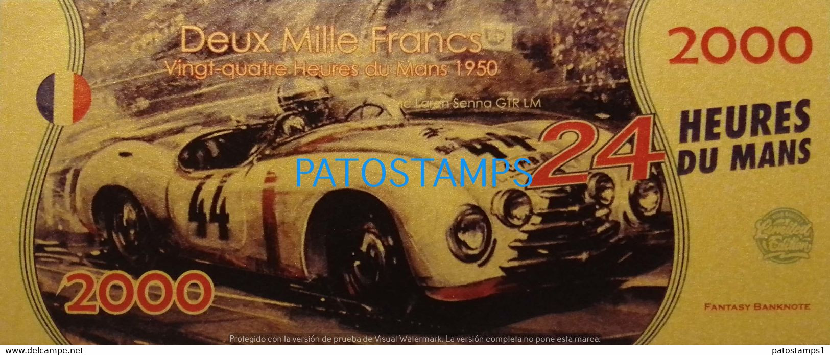 192445 BILLETE FANTASY TICKET 2000 AUTOMOBILE MC LAREN GTR LM AYRTON SENNA RACING CAR NO POSTAL POSTCARD - Lots & Kiloware - Banknotes