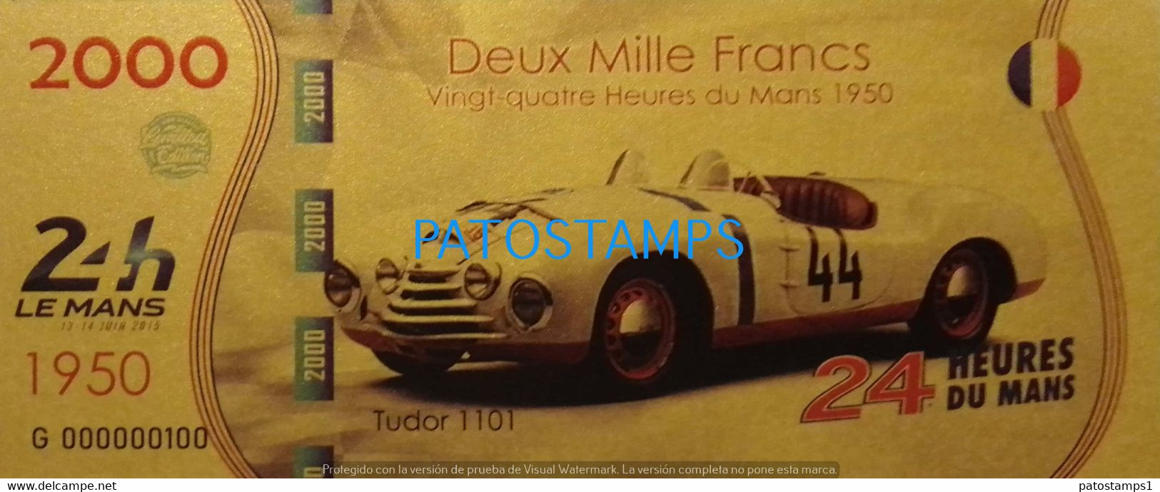 192445 BILLETE FANTASY TICKET 2000 AUTOMOBILE MC LAREN GTR LM AYRTON SENNA RACING CAR NO POSTAL POSTCARD - Mezclas - Billetes