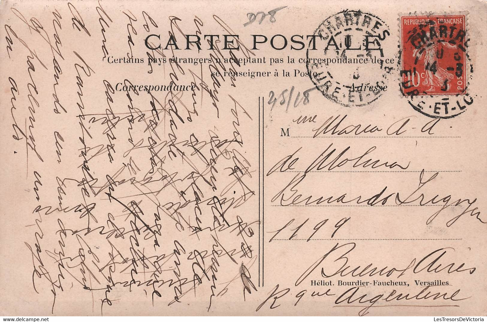 CPA Chasse à Courre -  On Rappelle Les Chiens - Chiens  - Charette - Carte Envoyée à Buenos Aires Argentine - Hunting