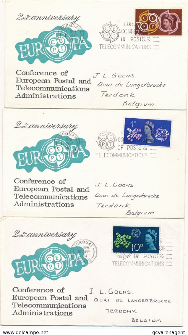 3  COVERS   CONFERENCE OF EUROPEAN POSTAL AND TELECOMMUNICATIONS ADMINISTRATIONS    LOOK SCANS - ....-1951 Pre Elizabeth II