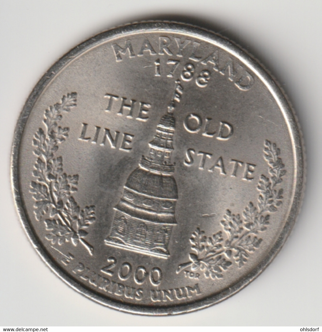 U.S.A. 2000 P: Quarter, Maryland, KM 306 - 1999-2009: State Quarters