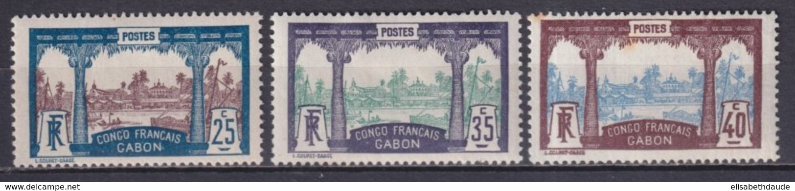 GABON - 1910 - YVERT N° 39+41/42 * MH - COTE = 69 EUR. - - Unused Stamps