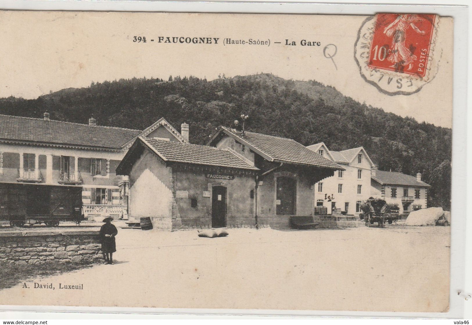 FAUCOGNEY  70  HAUTE SAONE  BELLE CPA   LA GARE - Faucogney