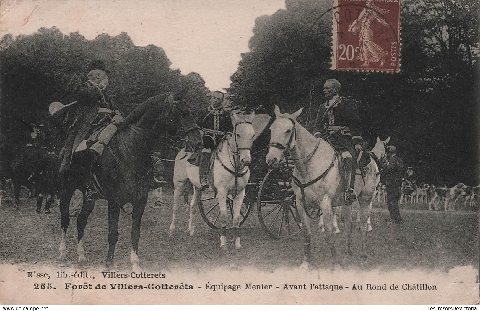 CPA Chasse à Courre -  Foret De Villers Cotterets - Equipage Menier - Avant L'attaque - Au Rond De Chatillon - Hunting