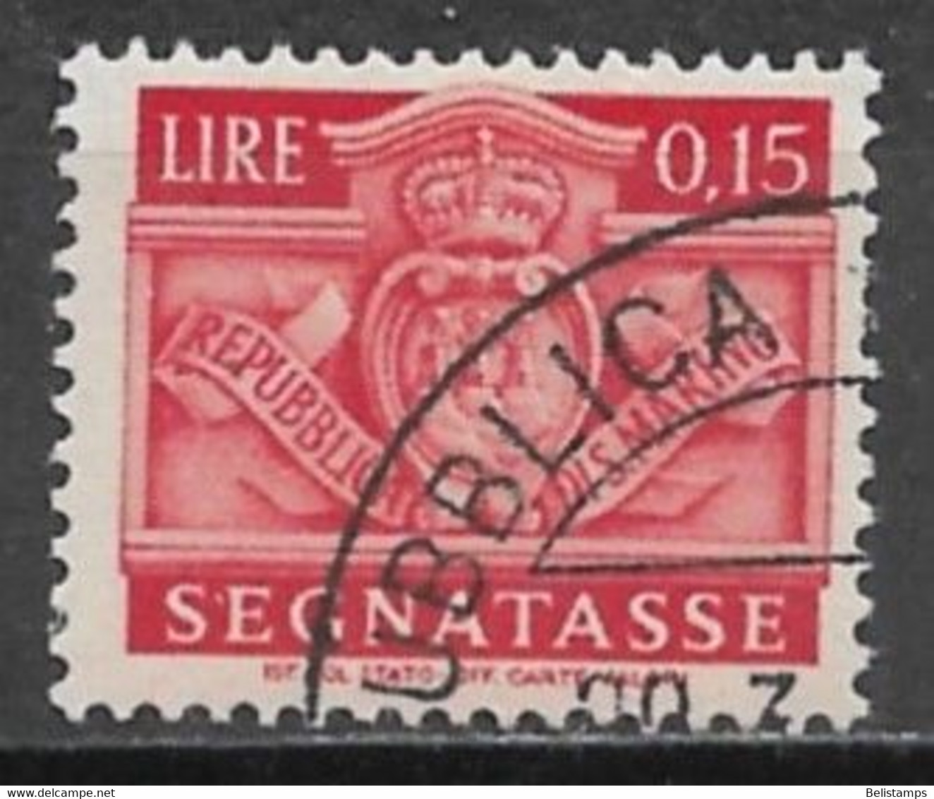 San Marino 1945. Scott #J67 (U) Coat Of Arms - Timbres-taxe