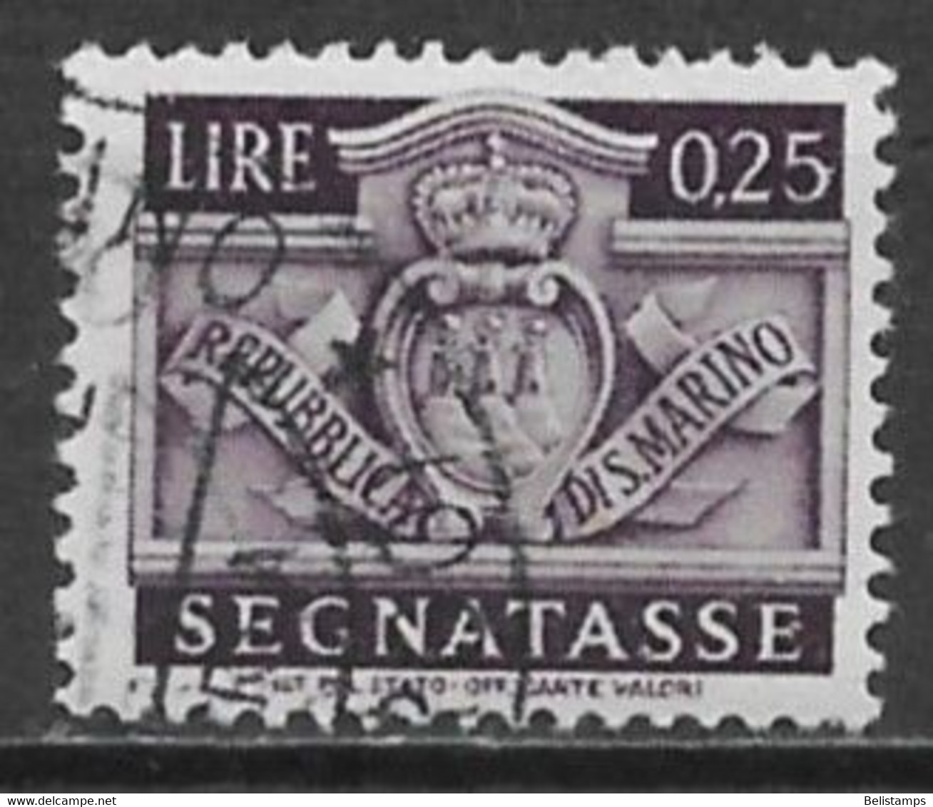 San Marino 1945. Scott #J69 (U) Coat Of Arms - Timbres-taxe