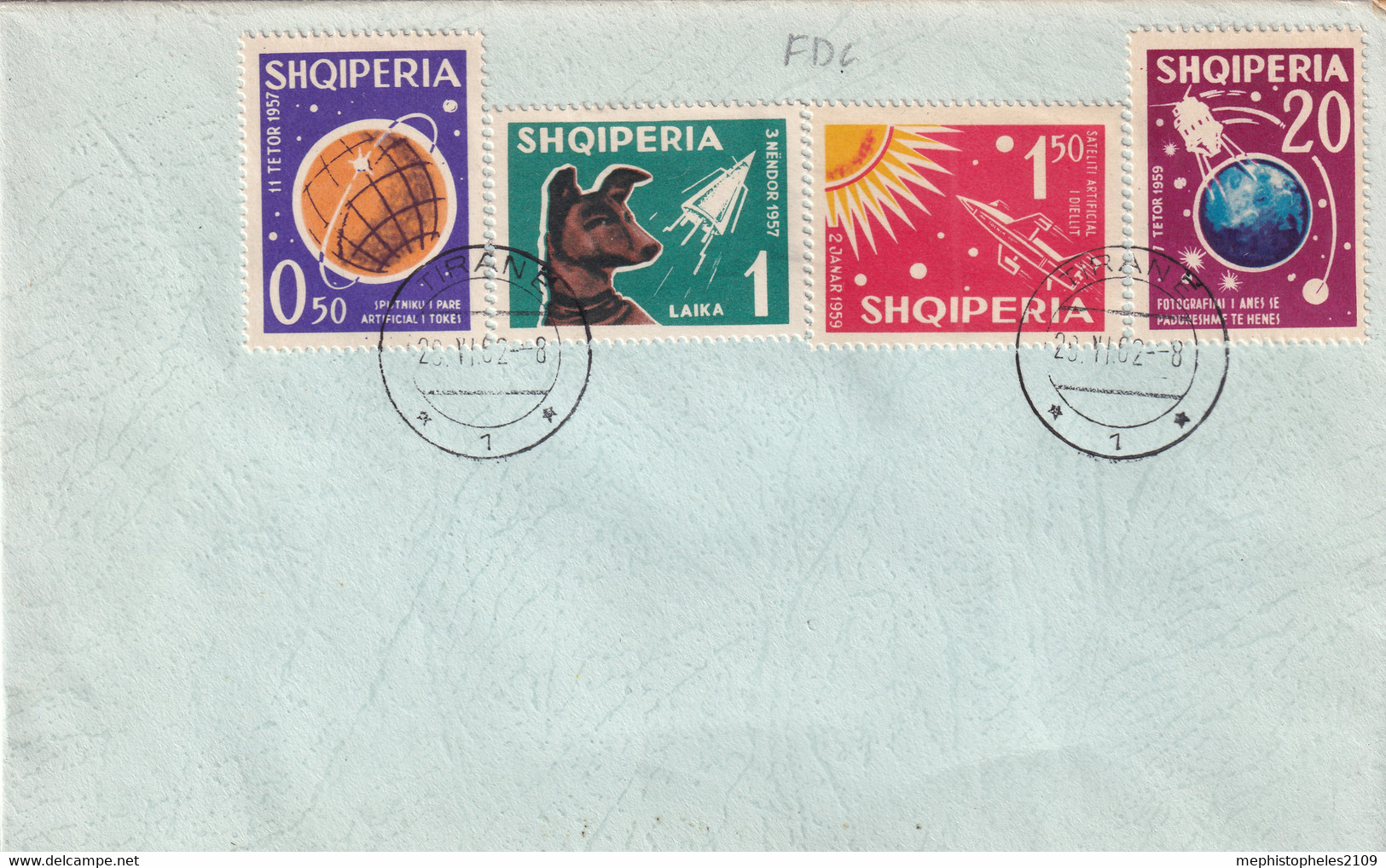 ALBANIA 1962 - Tirana Cancel (FDC) - Mi 585-588 - On Enveloppe - Albania