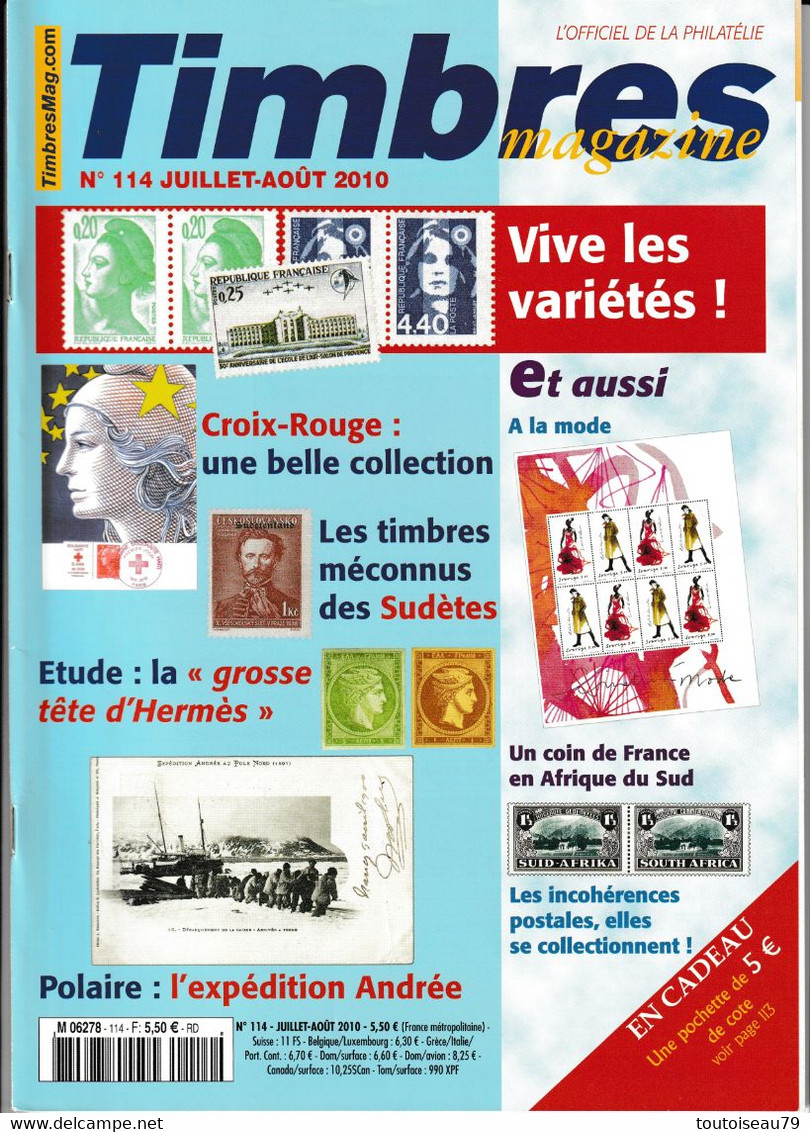 TIMBRES MAGAZINE Annee complète 2010 (11 numeros)