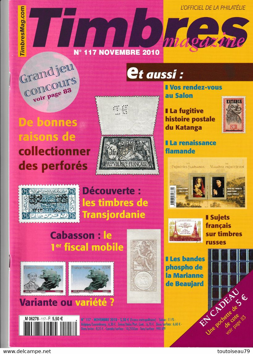 TIMBRES MAGAZINE Annee complète 2010 (11 numeros)