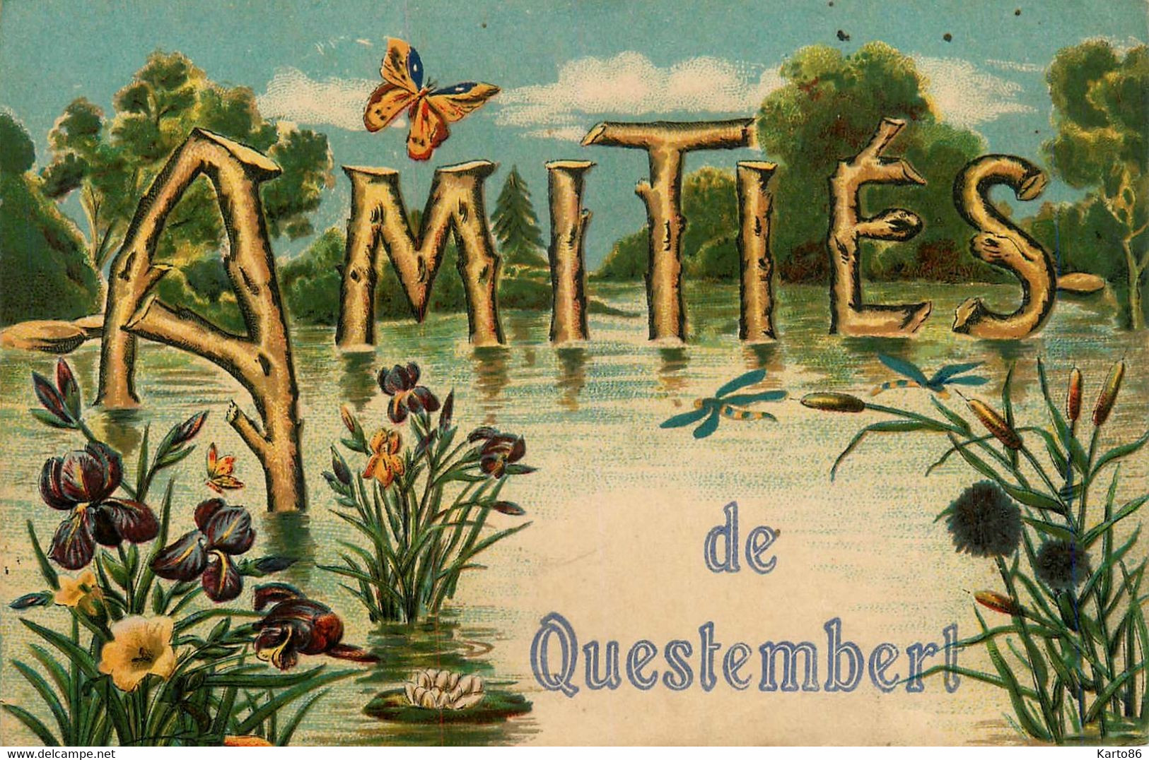 Questembert * Souvenir Du Village , Amitiés ! - Questembert