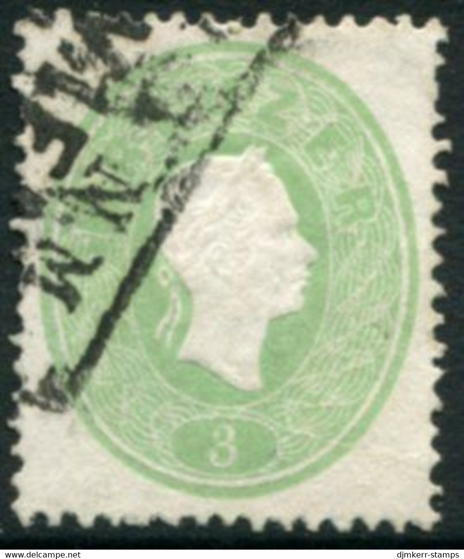 AUSTRIA 1860 Franz Joseph In Oval 3 Kr. Used.  Michel 19 - Oblitérés