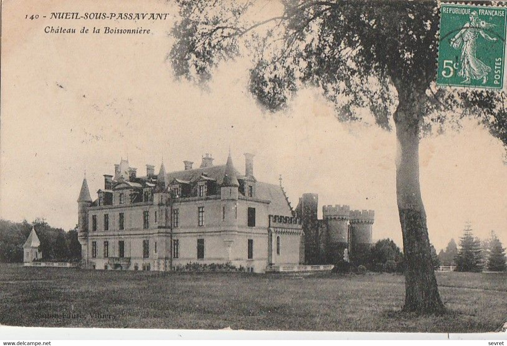 NUEIL-SOUS-PASSAVANT. - Château De La Boissonnière - Autres & Non Classés