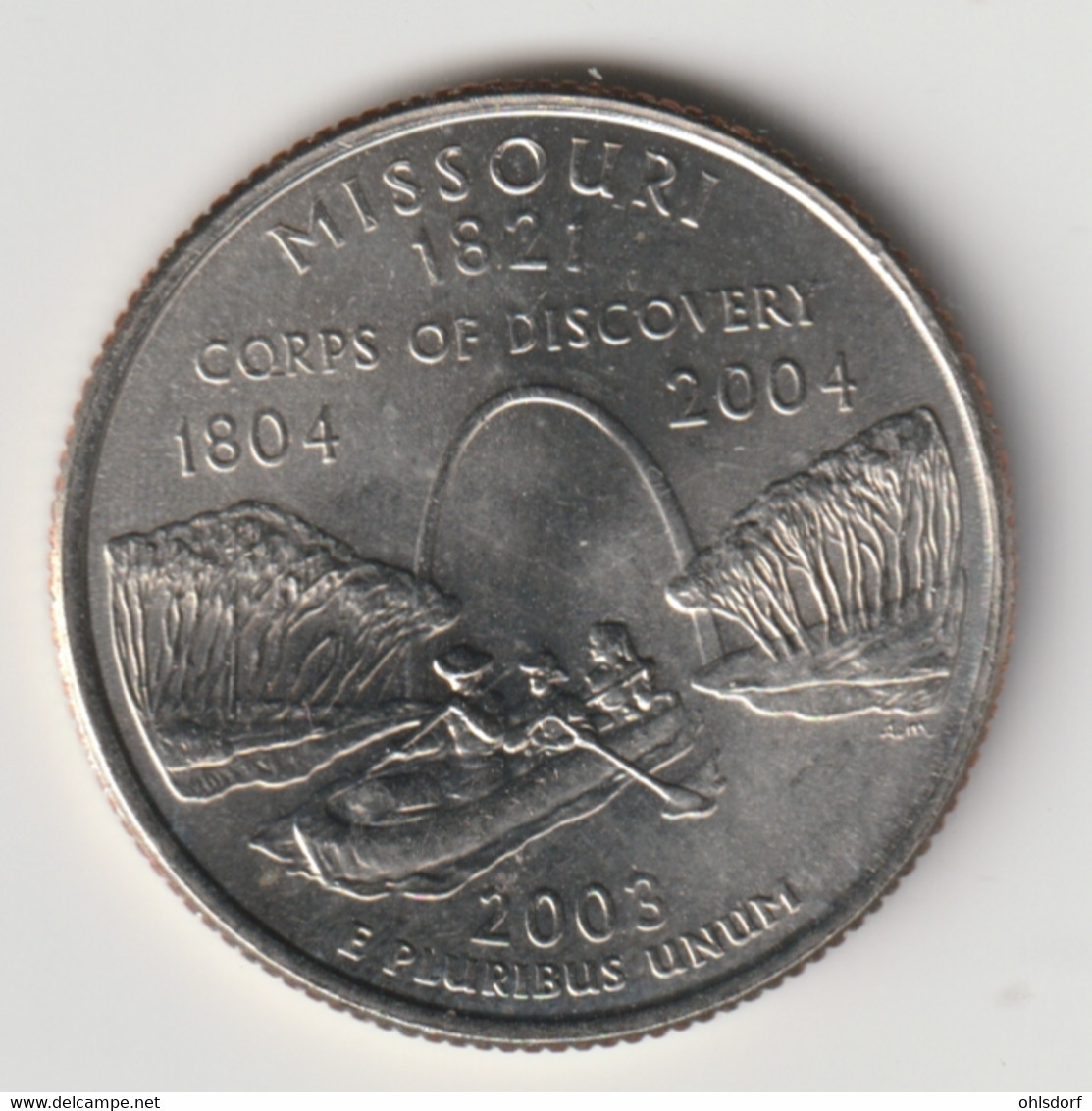 U.S.A. 2003 D: Quarter, Missouri, KM 346 - 1999-2009: State Quarters