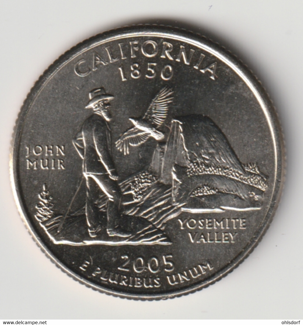 U.S.A. 2005 D: Quarter, California, KM 370 - 1999-2009: State Quarters