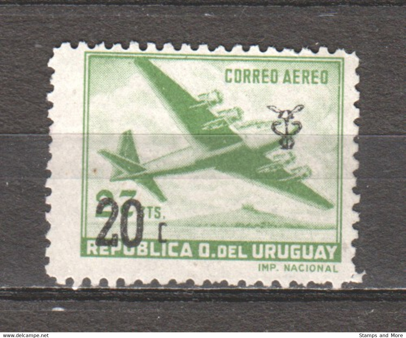 Uruguay 1960 Mi 865C MNG AIRPLANE - Uruguay