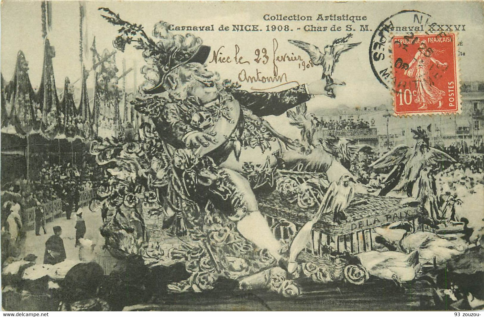 06.Carnaval De Nice 1908 Char De S.M Carnaval XXXVI - Carnaval