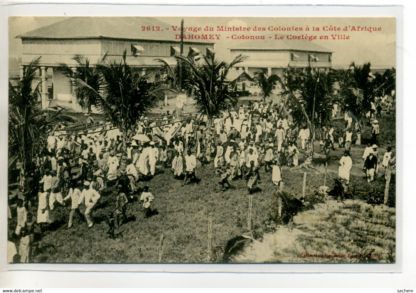 DAHOMEY 032 COTONOU Voyage De Ministre Des Colonies Le Cortege En Ville  No 2612  Coll Fortier - Dahomey