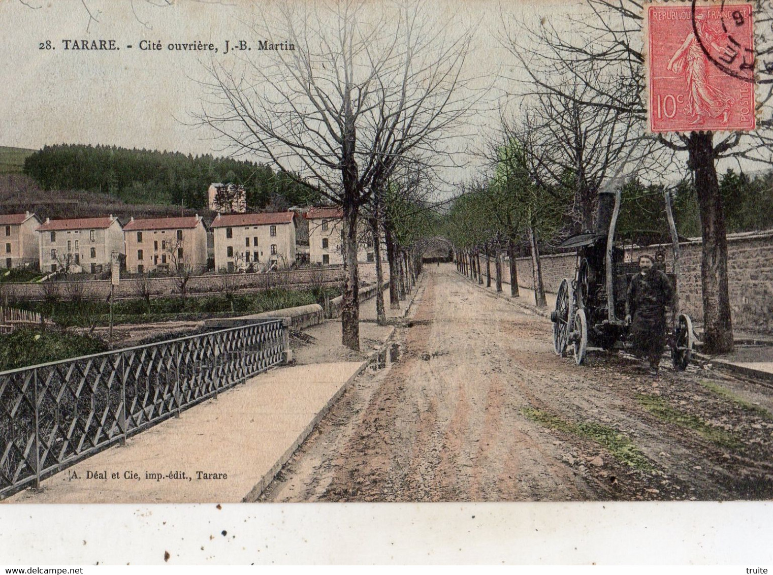 TARARE CITE OUVRIERE J-B MARTIN (CARTE COLORISEE ) - Tarare