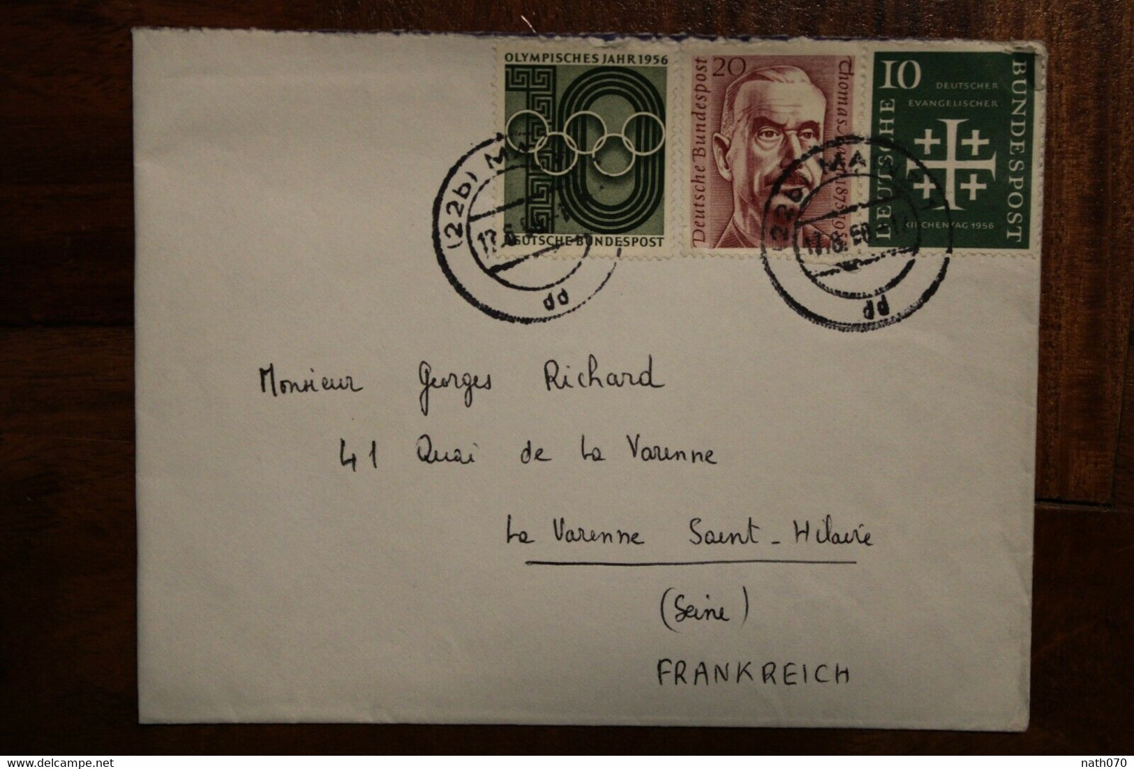 1956 Olympisches Jahr Deutschland BRD Bund Cover Briefe RFA - Briefe U. Dokumente